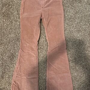 Women's Pink Corduroy Flare Jeans